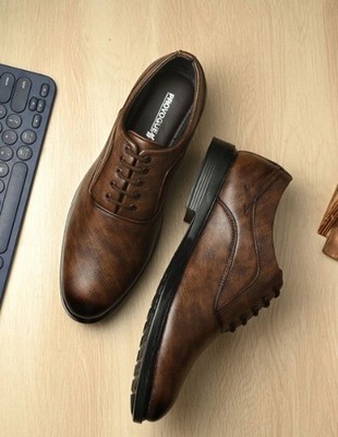 New handmade Men leather formal derbys