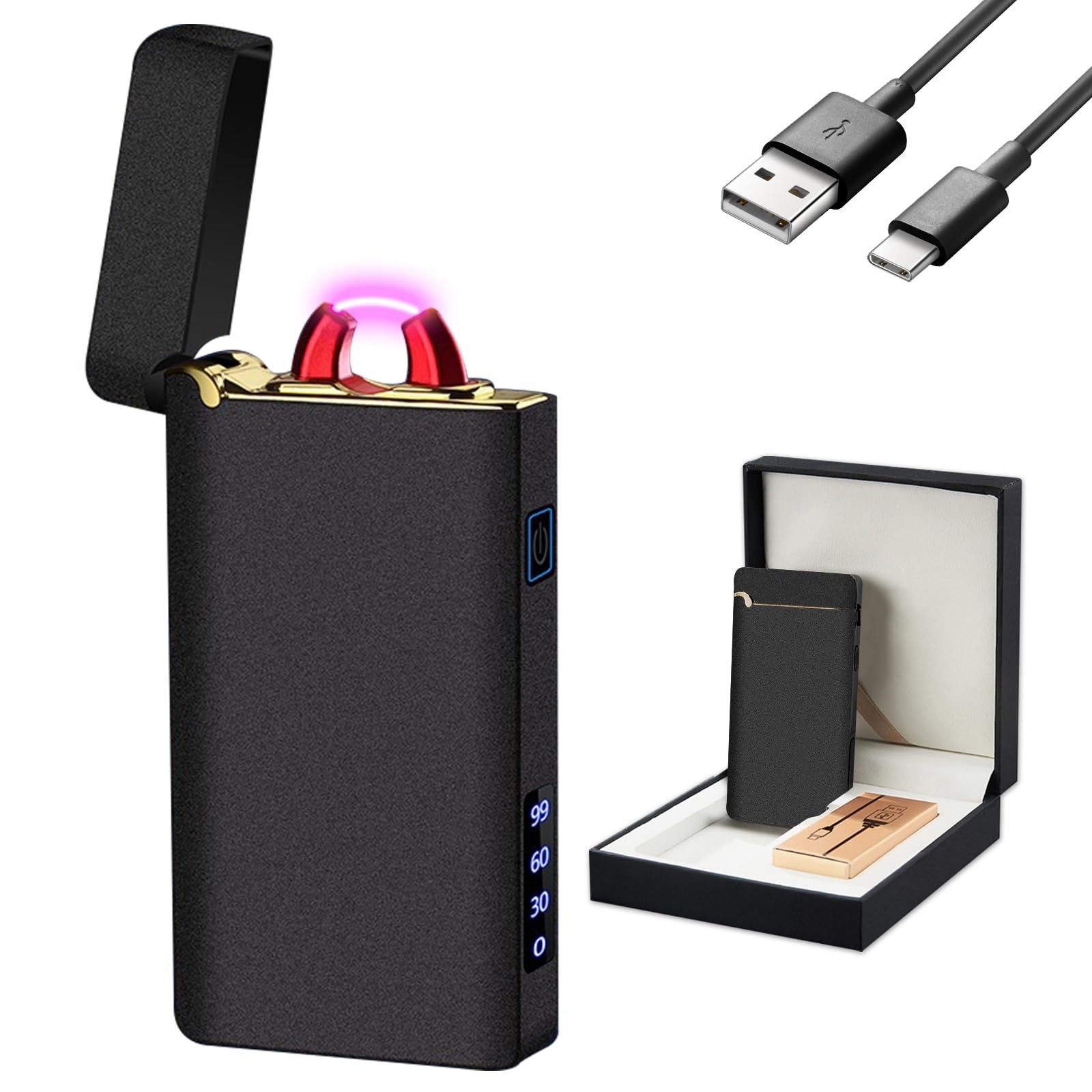 - Windproof Outdoor, Electric Rechargeable Usb-c Lig...