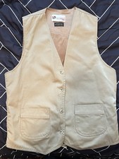 Panatela Men's Vintage Levi's Sportswear Beige Button Vest Size Large