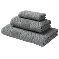 Westwing Kahtarina Handtuch-Set 100% Baumwolle 550 G/M² 3 StüCk Grau