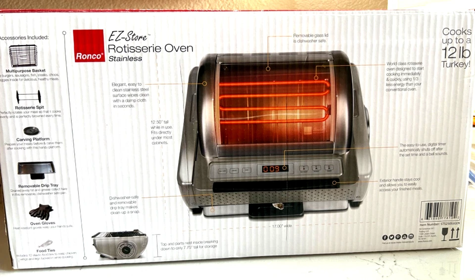 Horno Asador RONCO EZ-Store SHOWTIME Modelo 5250 Foto 3 de 4