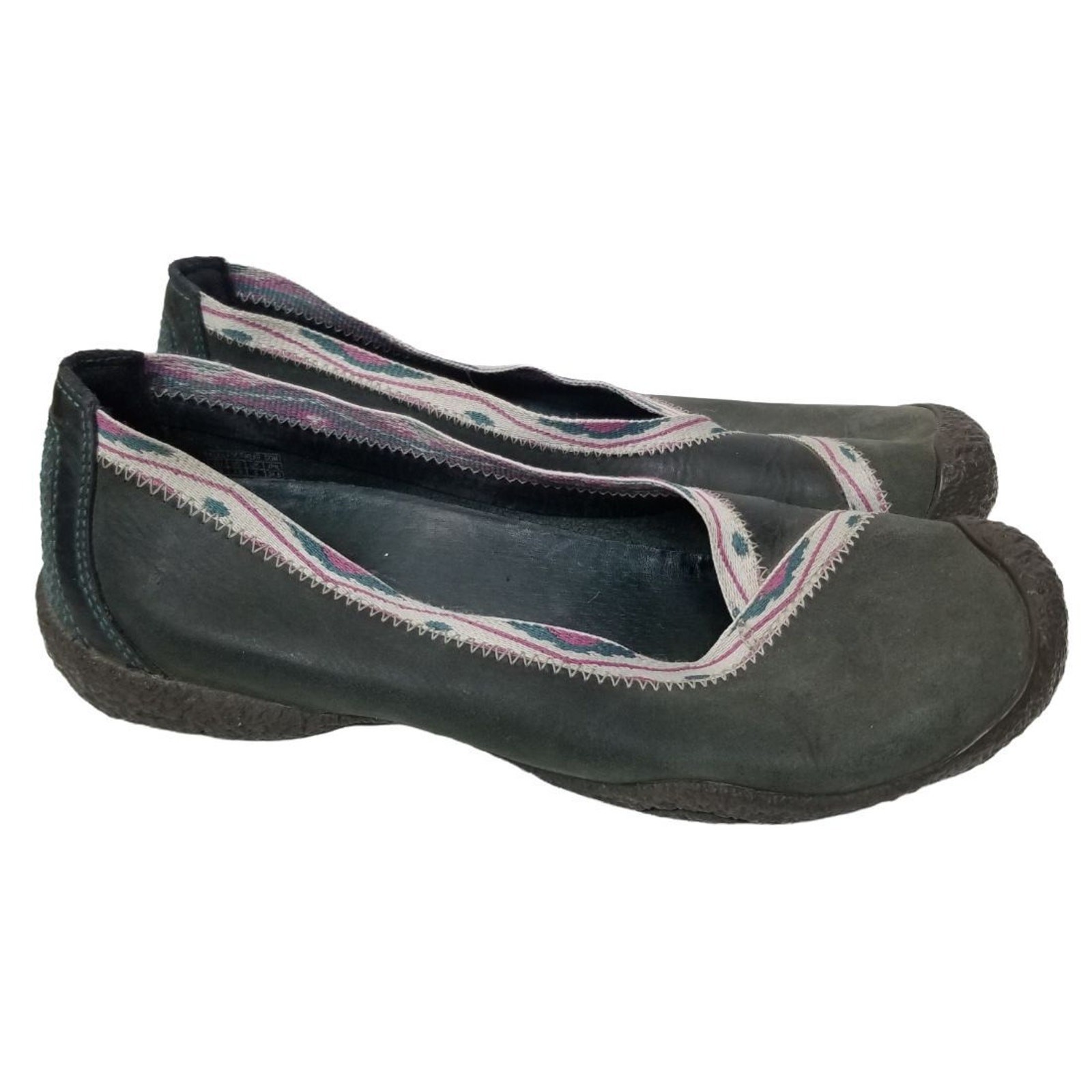 Scarpe Keen donna 7 5 grigie ballerine ballerine scarpe da ballo scarpe in pelle scarpe slip on