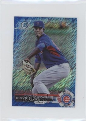 2017 Bowman Chrome Minis Prospects Blue Shimmer Refractor Oscar De La Cruz 07d9