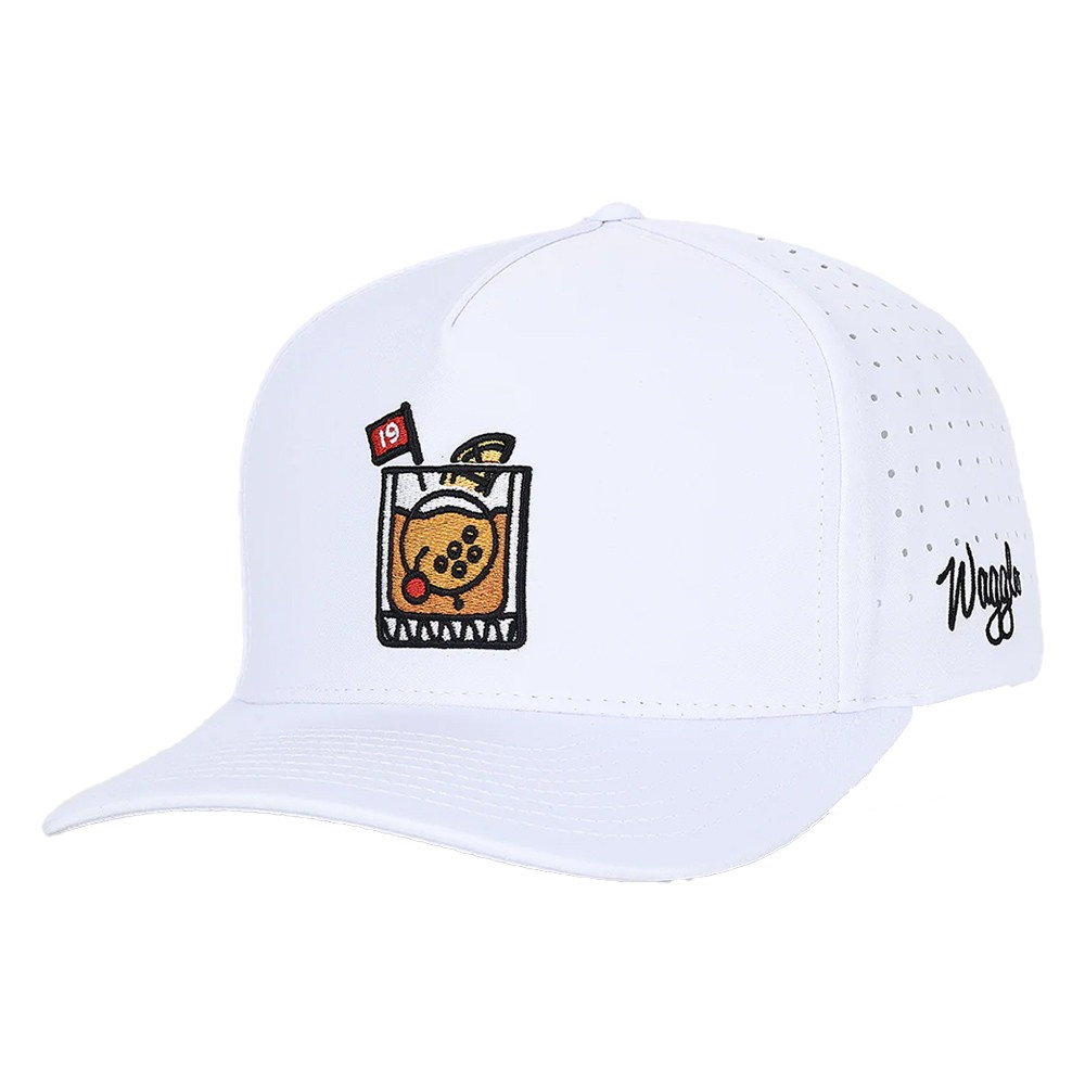 NEW Waggle 19th Hole Snapback Hat Cap - White 5990₽