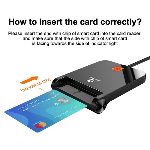ZOWEETEK CAC Reader USB C CAC Card Reader Military DOD Military USB Common Ac... - Picture 4 of 9