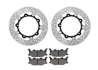 Kit Paar Bremsscheiben Vorne + BeläGe Yamaha Tmax 500 2004 - 2007