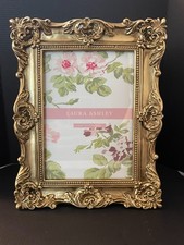 Laura Ashley Picture Frame Gold Tone 5X7 Embellished New With Box