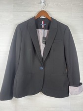 Tommy Hilfiger Women  s Midnight Solid Blazer Jacket SZ 10 NWT One Button Front