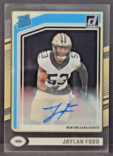 2024 Panini Clearly Donruss Rated Rookie Jaylan Ford Auto #92