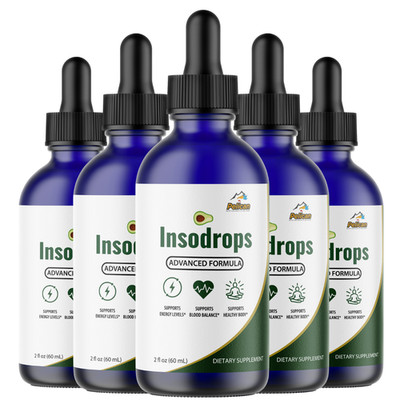 Insodrops- Amino Diet Drops- Blood Support- 5 Bottles- 300ml (2fl oz)