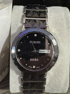 Rado DiaStar Jubilé Black  Analog Wristwatch Diamond Accent Bracelet