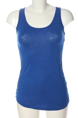 LAURA SCOTT Spitzentop Damen Top Gr. DE 34 blau Casual-Look
