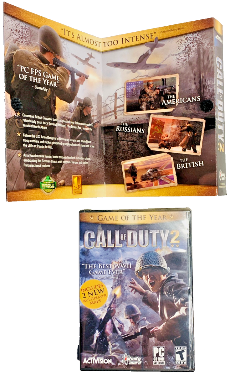 CALL OF DUTY 2 PC CD ROM 2005 BRAND NEW! COMPLETE 6 disks WINDOWS