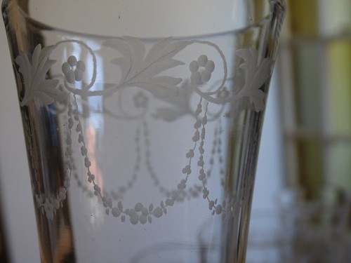 BACCARAT 4 ANCIENNES FLUTES CHAMPAGNE CRISTAL TAILER GRAVER STYLE NIII 19 EME - Imagen 11 de 13