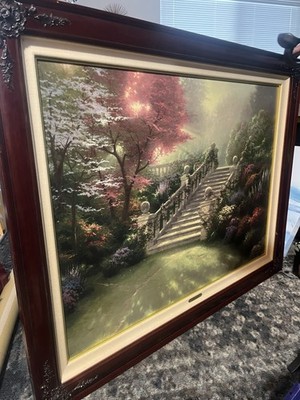 Thomas Kincade Stairway to Paradise 30x40 Beautifully Framed Art 38 x48 