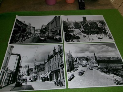 Vintage SCOTLAND Lot of 4 B&W Photos EDINBURGH Glasgow