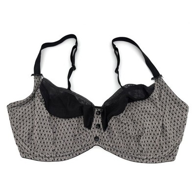 LE MYSTERE Lace Unlined Bra Sophie Underwire Black Steampunk Mesh Sexy 38G