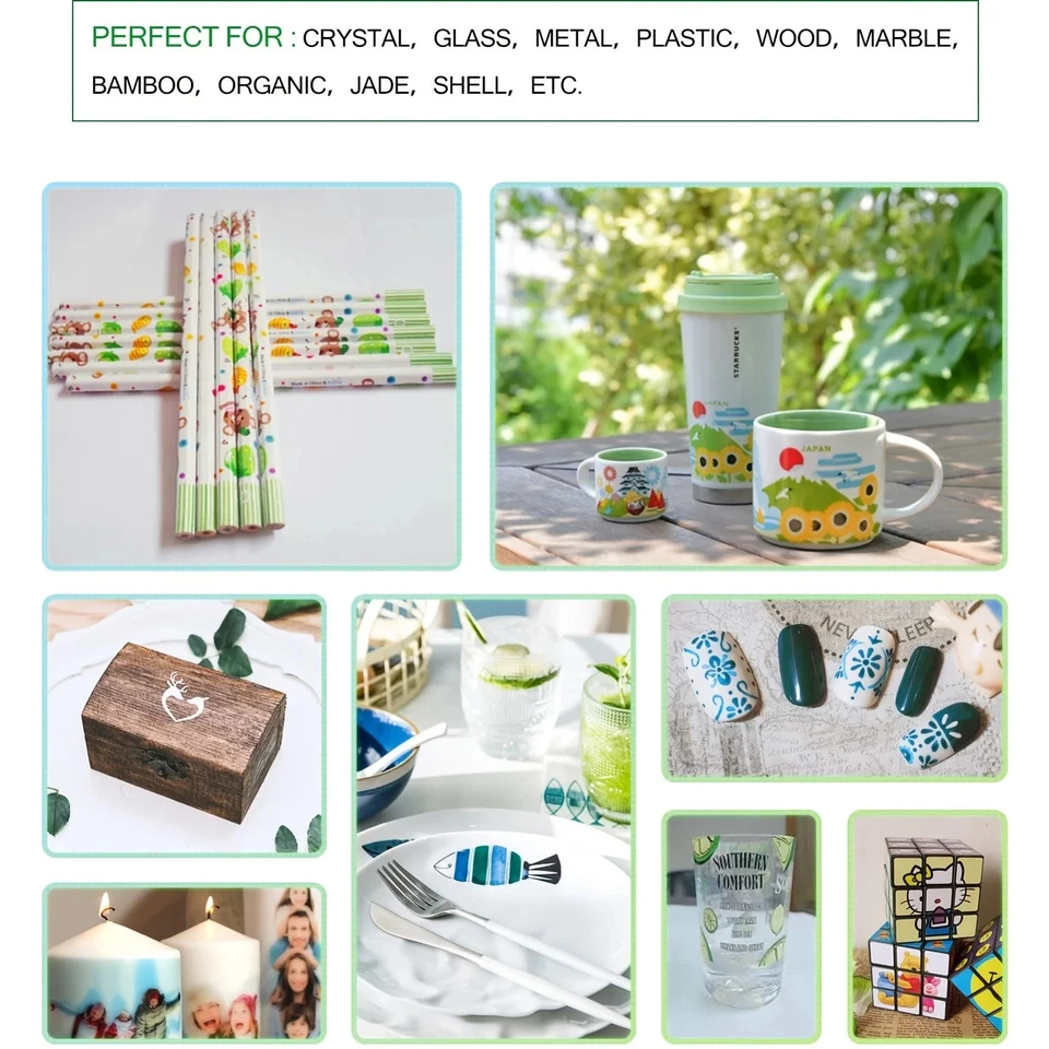 10 DIY A4 Inkjet Waterslide Decal Transfer Paper White Clear Laser Waterslide  - Image 2 of 4