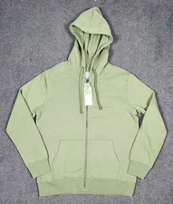 Men's Hoodie L Green Goodfellow Zip Up Soft Fleece Standard Fit Sweatshirt