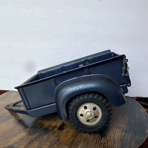 Vintage Antique Toy 1957 Tonka Stepside Blue Pickup Truck Trailer-Very Good