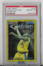 1996 Finest SHAQUILLE O'NEAL #146 Gold Refractor PSA 10 GEM MINT -POP 8