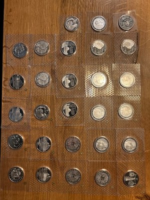 28x 10 DM 925 Gedenkmünzen Silber Polierte Platte in Noppenfolie Silbermünzen
