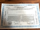 Lot of 4 Chicago Rock Island  & Pacific Railroads  Stock Certificates 1966 — photo 4