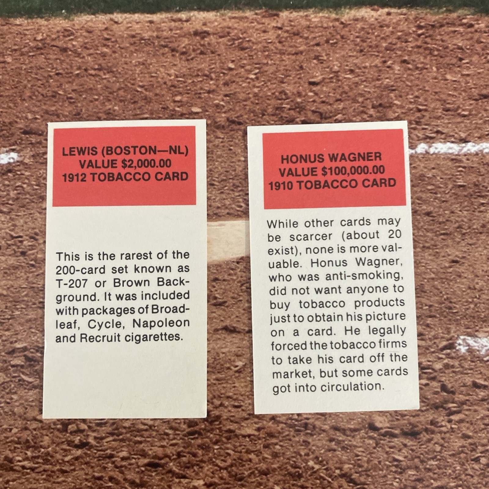 1987 Hygrade All-Time Greats- Rare & Famous Reprints Honus Wagner Red Back T-206 view 5