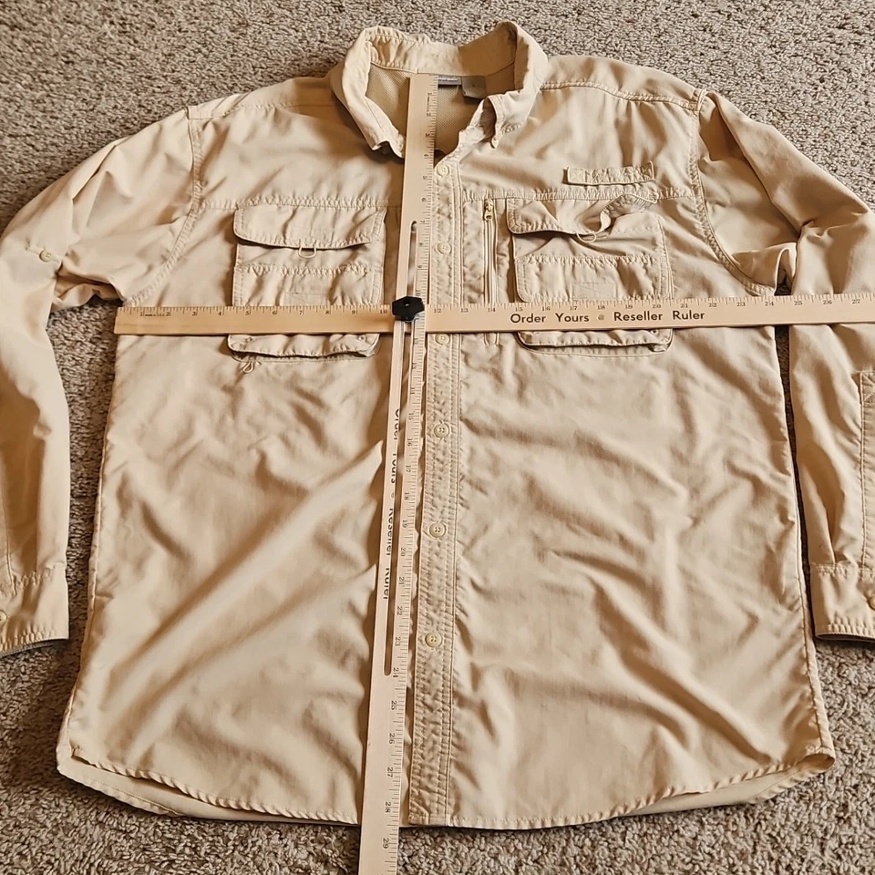 Fishing Shirt Mens Large Islamorada Flats by Quest Outdoor Vented Button Up - Image 4 of 4