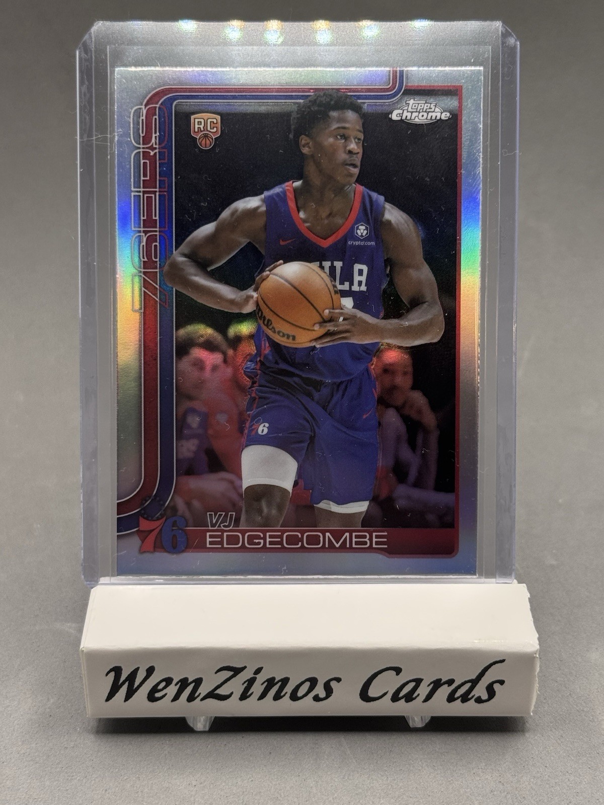 2025 26 Topps Chrome Refractor VJ Edgecombe RC Philadelphia 76ers #253