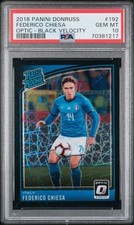 Panini Donruss Federico Chiesa 2018 Optic Black Velocity RC /25 PSA10