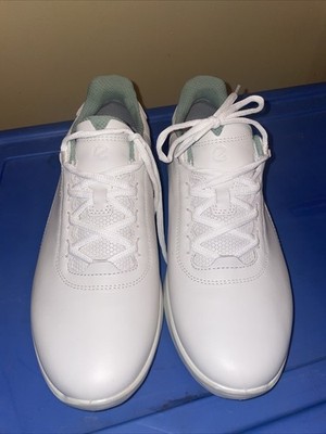 ECCO Golf S-Casual 102814-01007 Men's 9-9.5 White Waterproof Golf Shoes NO BOX