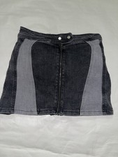Denim Jean Shorts Gray Black - Windsor Small 2 Tone Pattern