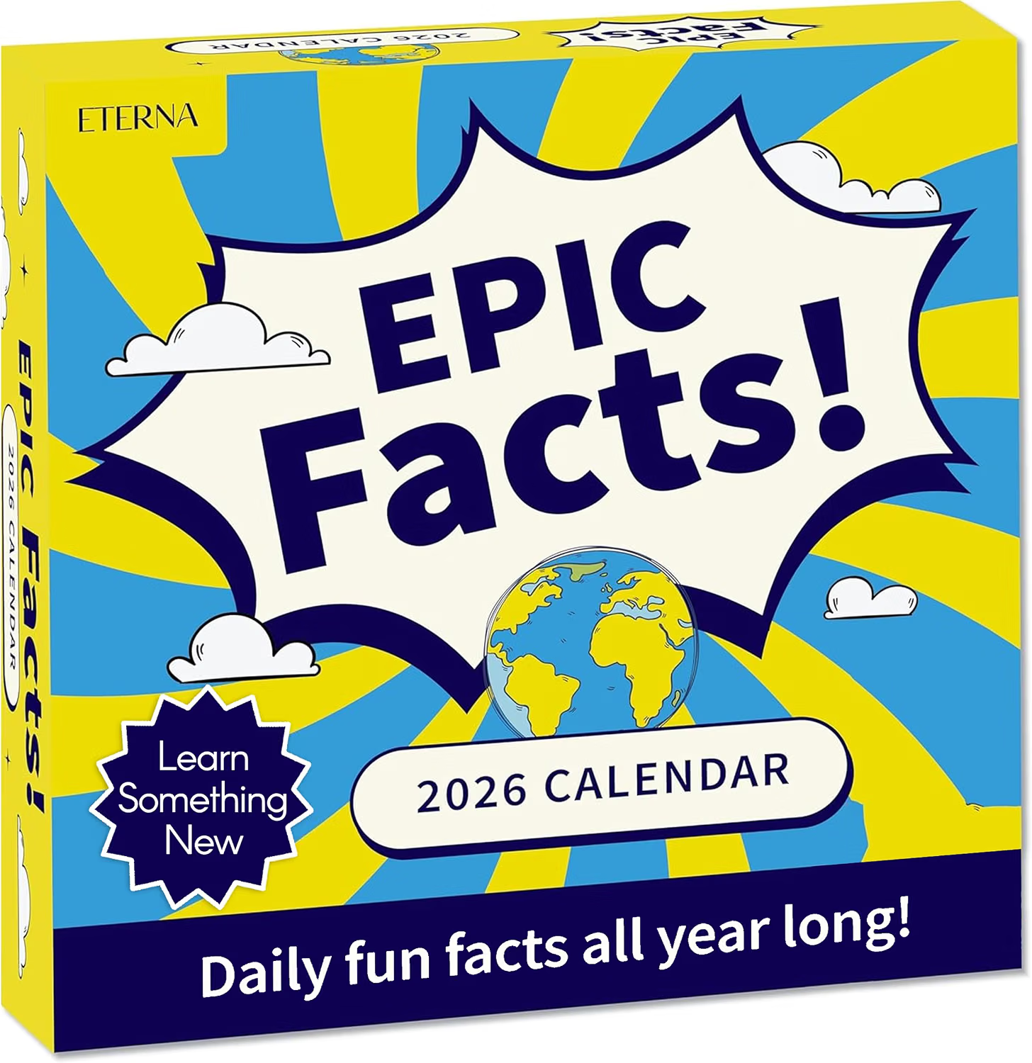 365 Epic Facts 2026 Desk Calendar Daily Trivia Tear-Off Boxed Eterna ...