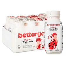Organic Whole Milk 8 fl oz Carton Pack of 12 Fresh Dairy