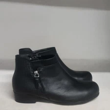 Rockport Carly Work Alloy Toe Boot Black Womens Size 8.5W