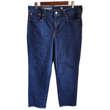 J Crew Jeans Blue 32 Women's High Rise '90s Classic Straight Fit Jean Rinse Wash