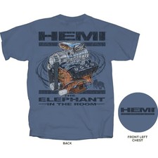 Joe Blow Ts Mopar Hemi Engine The Elephant Mens Blue T-shirt 426 Blower Blown
