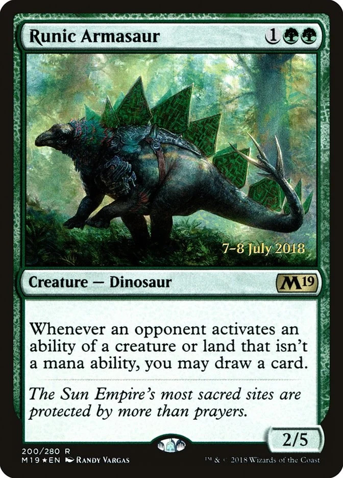 MTG Foil - Runic Armasaur - 200 / NM / English