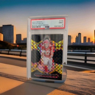 2024 Panini Mosaic -Travis Kelce - Black Gold Choice #110 PSA 9