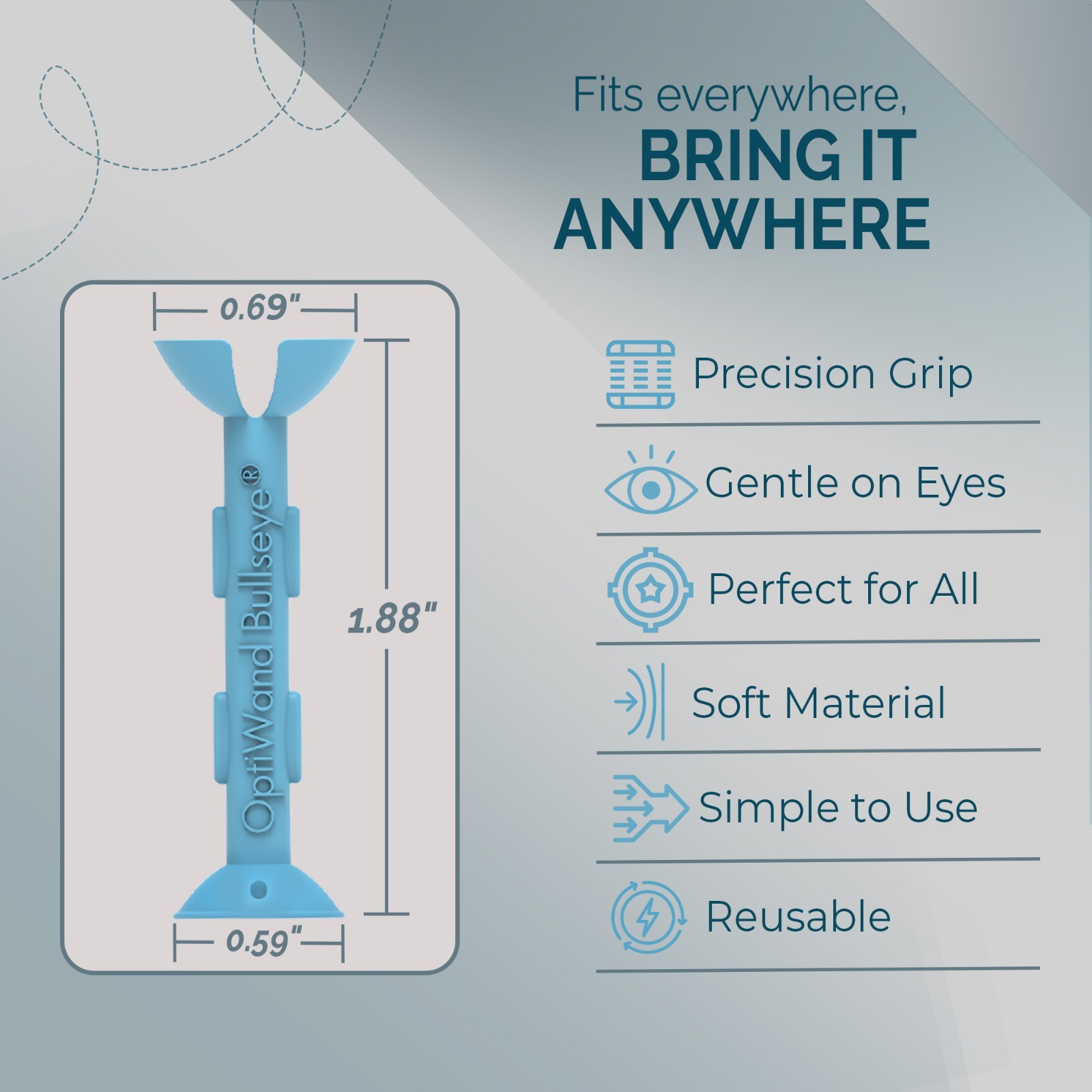 OptiWand Bullseye 2 Pack Large Soft Contact Lens Insertion & Removal Tools