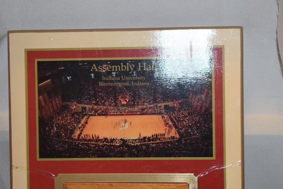 Indiana University Hoosiers Basketball Assembly Hall Court Floor PIECE Plaque - Image 3 of 4