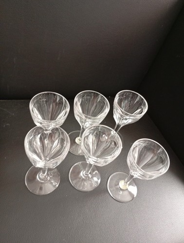 Cristallerie de Lorraine Lemberg Service 6 verres en cristal Ht 12 cm taillés - Picture 14 of 14