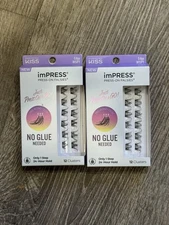Lot of (2) imPRESS Just Press on and Go! Lash Clusters EDGY WISPY No Applicator