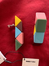 BiMBA Y LOLA huge statement CLIP earrings New