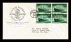 US COVER WWII MERCHANT MARINE FDC SCOTT 939 BLOCK OF 4 HOUSE OF FARNAM