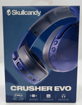 Skullcandy Crusher EVO Dark Blue Bluetooth Headphones for sale