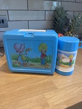 Vintage 1980s Precious Moments Lunchbox and Flask Set