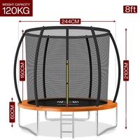OUTDOOR TRAMPOLINE PREMIUM 6FT 8FT 10FT 12FT WITH SAFETY ENCLOSURE LADDER UK