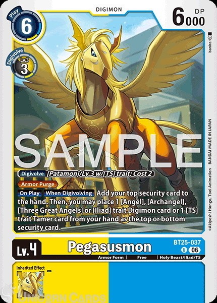 BT25-037 Pegasusmon : Uncommon Digimon Card : BT25: Dual Revolution